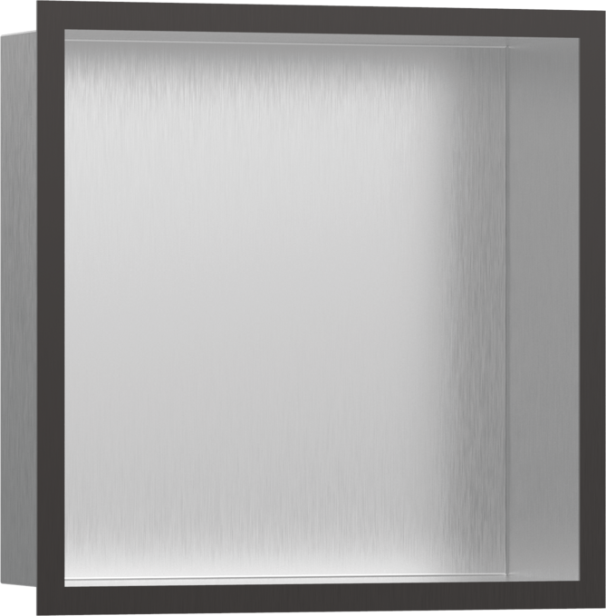 XtraStoris Individual Wall Niche Brushed Stainless Steel with Design Frame 12"x 12"x 4"