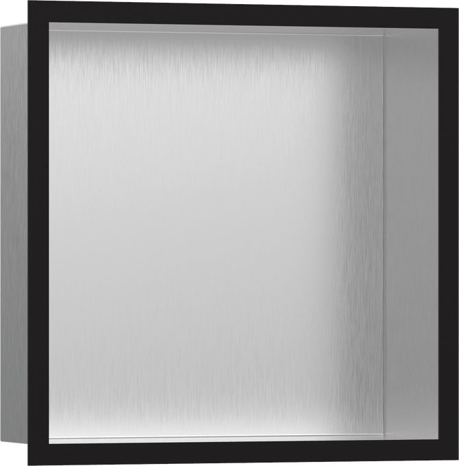 XtraStoris Individual Wall Niche Brushed Stainless Steel with Design Frame 12"x 12"x 4"