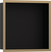 XtraStoris Individual Wall Niche Matte Black with Design Frame 12"x 12"x 4"