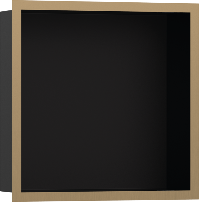 XtraStoris Individual Wall Niche Matte Black with Design Frame 12"x 12"x 4"