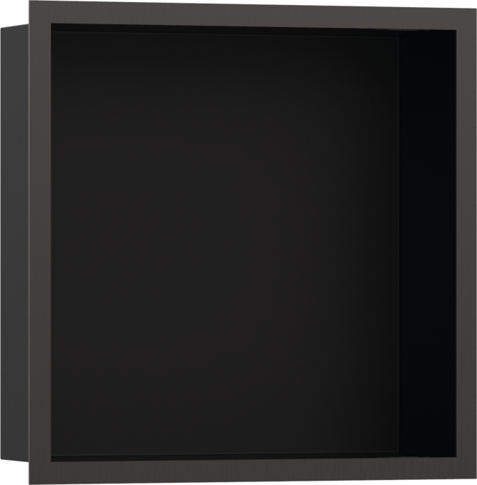 XtraStoris Individual Wall Niche Matte Black with Design Frame 12"x 12"x 4"