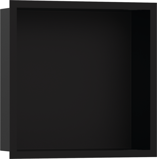 XtraStoris Individual Wall Niche Matte Black with Design Frame 12"x 12"x 4"
