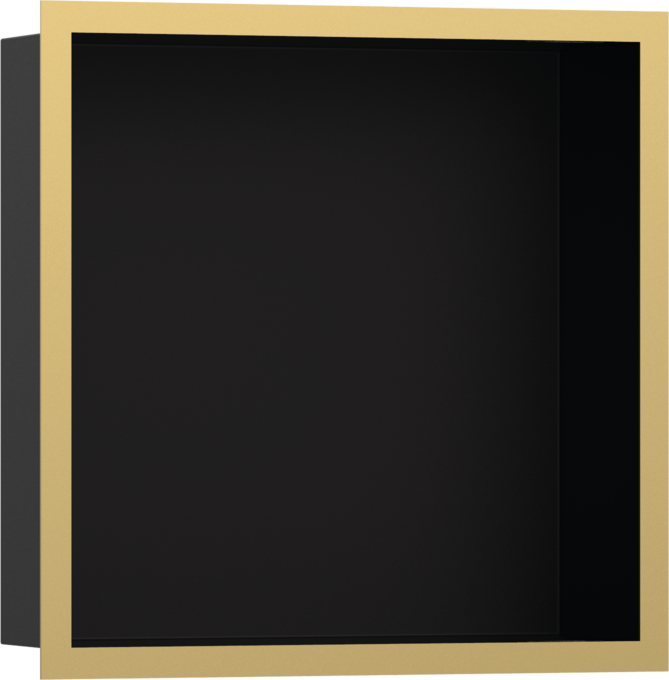 XtraStoris Individual Wall Niche Matte Black with Design Frame 12"x 12"x 4"