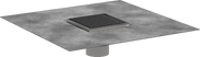 RainDrain Brilliance Point Drain Set 4"x 4" Trim with Height Adjustable Frame and Rough