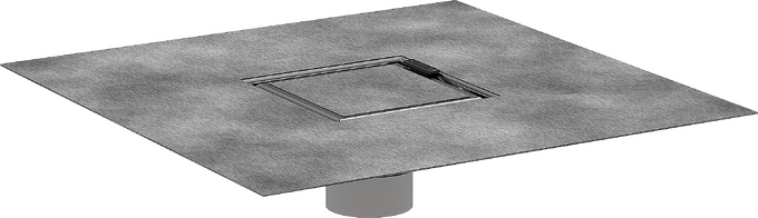 RainDrain Brilliance Point Drain Set 4"x 4" Trim with Rough