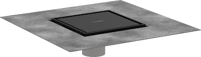 RainDrain Brilliance Point Drain Set 6"x 6" Trim Tileable Rear Cover and Rough