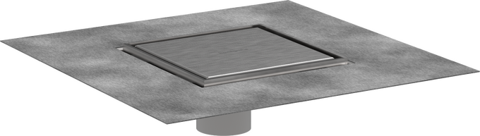 RainDrain Brilliance Point Drain Set 6"x 6" Trim Tileable Rear Cover and Rough