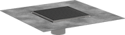 RainDrain Brilliance Point Drain Set 6"x 6" Trim with Height Adjustable Frame and Rough