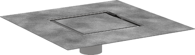RainDrain Brilliance Point Drain Set 6"x 6" Trim with Rough