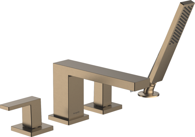 Tecturis E 4-Hole Roman Tub Set Trim with 1.75 Handshower