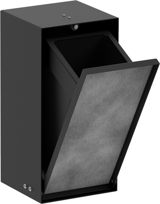 XtraStoris Rock Recessed Trash Bin with Shelf & Tileable Door