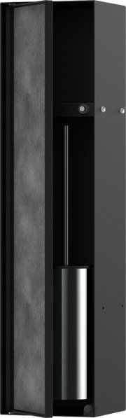 XtraStoris Rock Recessed Toilet Brush Holder with Shelf & Tileable Door
