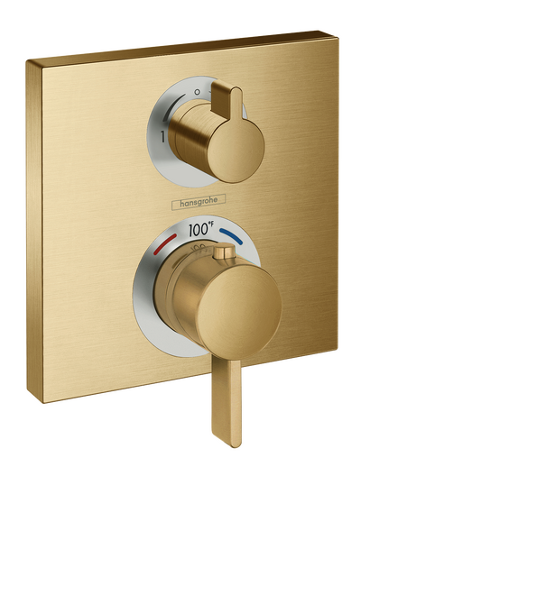 Ecostat Square Thermostatic Trim with Volume Control and Diverter