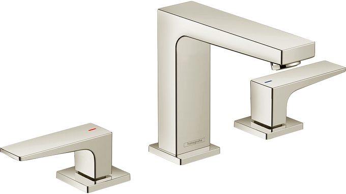 Metropol Widespread Faucet 110 with Lever Handles and Pop-Up Drain, 1.2 GPM