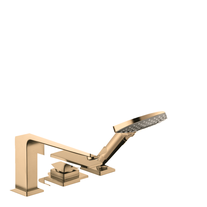 Metropol 3-Hole Roman Tub Set Trim with Lever Handle and 1.75 GPM Handshower