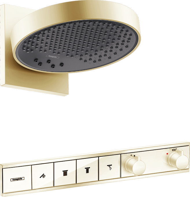 Rainfinity Showerhead 250 3-Jet, 2.5 GPM with RainSelect Thermostatic Trim for 4 Functions
