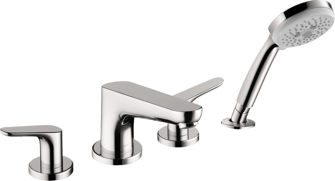 Focus 4-Hole Roman Tub Set Trim with 1.8 GPM Handshower