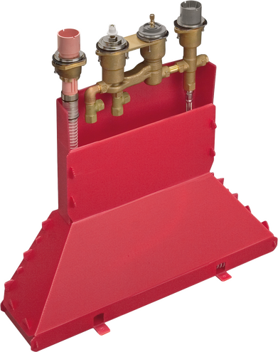 Rough, 4-Hole Thermostatic Roman Tub Set