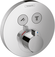 ShowerSelect S Thermostatic Trim for 2 Functions, Round