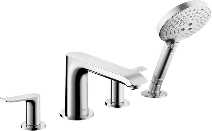 Metris 4-Hole Roman Tub Set Trim with 1.75 GPM Handshower