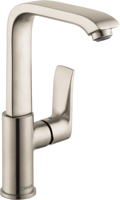 Metris Single-Hole Faucet 230 with Swivel Spout and Pop-Up Drain, 1.2 GPM