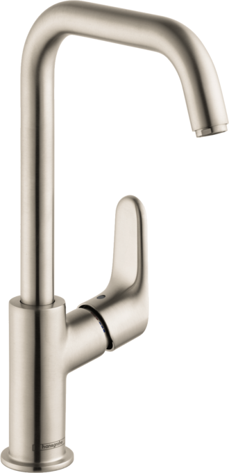 Focus Single-Hole Faucet 240 with Swivel Spout and Pop-Up Drain, 1.2 GPM