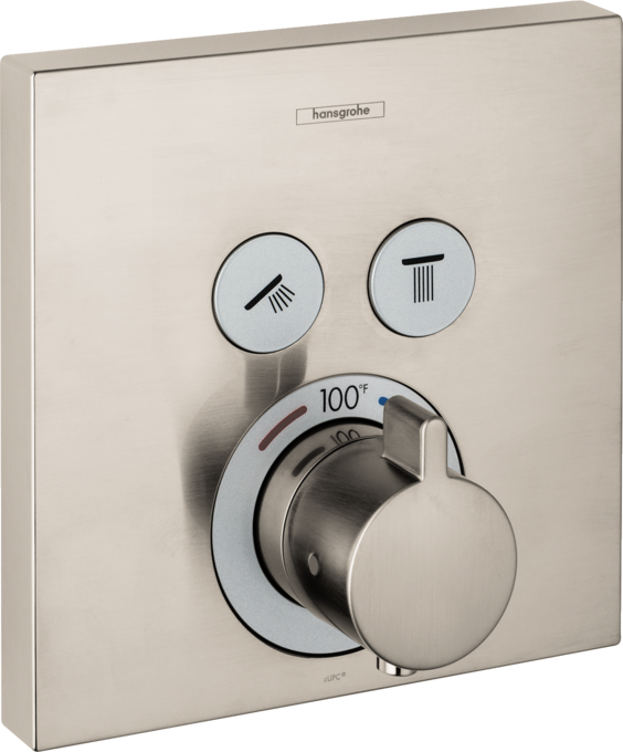ShowerSelect Thermostatic Trim for 2 Functions, Square