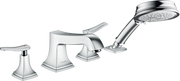 Metropol Classic 4-Hole Roman Tub Set Trim with Lever Handles and 1.8 GPM Handshower
