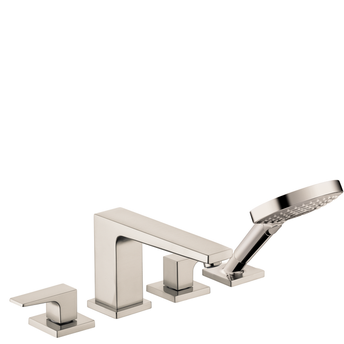 Metropol 4-Hole Roman Tub Set Trim with Lever Handles and 1.75 GPM Handshower