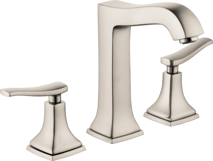 Metropol Classic Widespread Faucet 160 with Lever Handles and Pop-Up Drain, 1.2 GPM