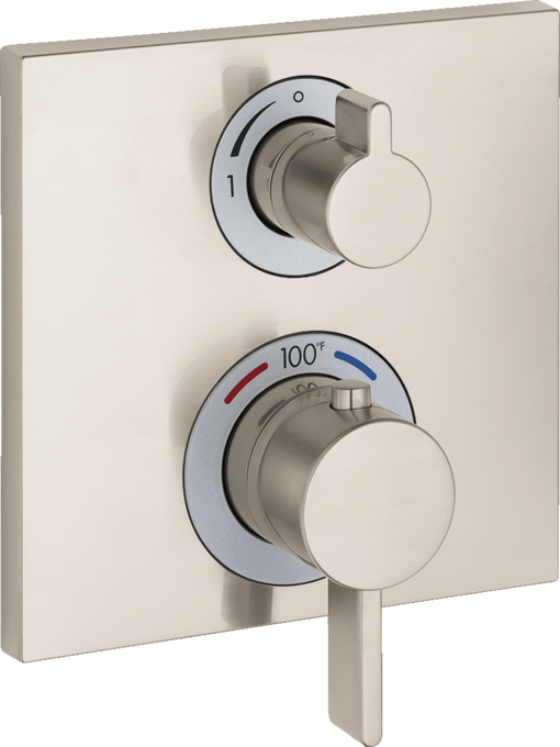 Ecostat Square Thermostatic Trim with Volume Control