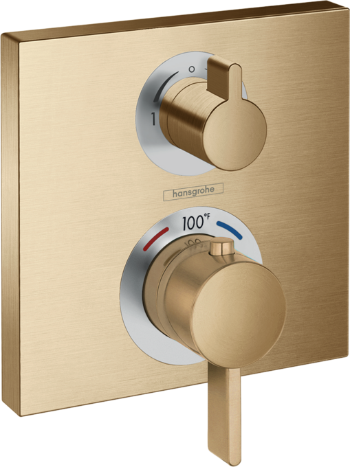 Ecostat Square Thermostatic Trim with Volume Control