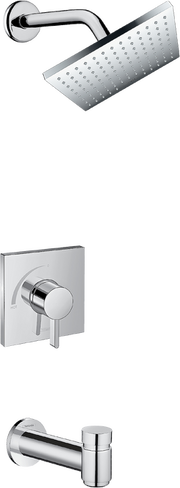 Vernis Shape Pressure Balance Tub/Shower Set, 1.75 GPM
