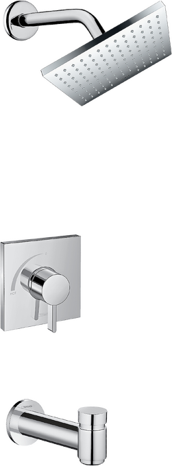 Vernis Shape Pressure Balance Tub/Shower Set, 1.75 GPM