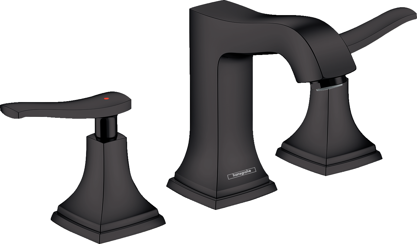 Hansgrohe Metropol Classic Widespread Faucet 110 with Lever Handles and Pop-Up Drain, 1.2 GPM