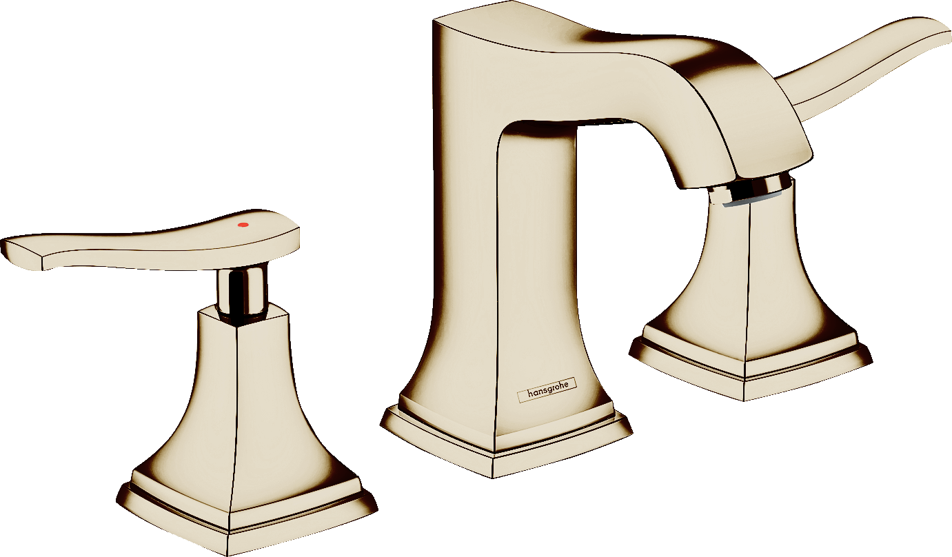 Hansgrohe Metropol Classic Widespread Faucet 110 with Lever Handles and Pop-Up Drain, 1.2 GPM
