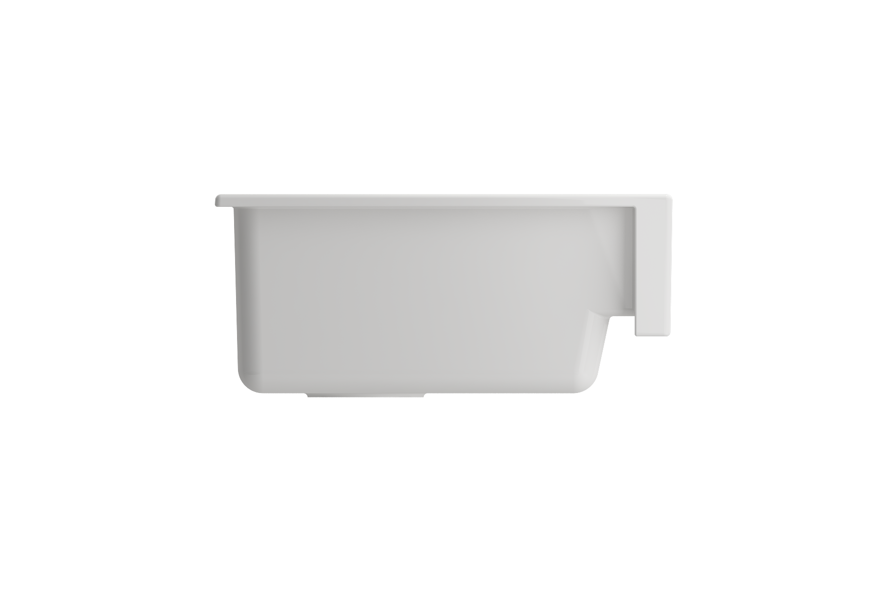 Nuova Pro Short Apron Front Dual-Mount Fireclay 34 in. Single Bowl Kitchen Sink with Protective Bottom Grid and Strainer 1551