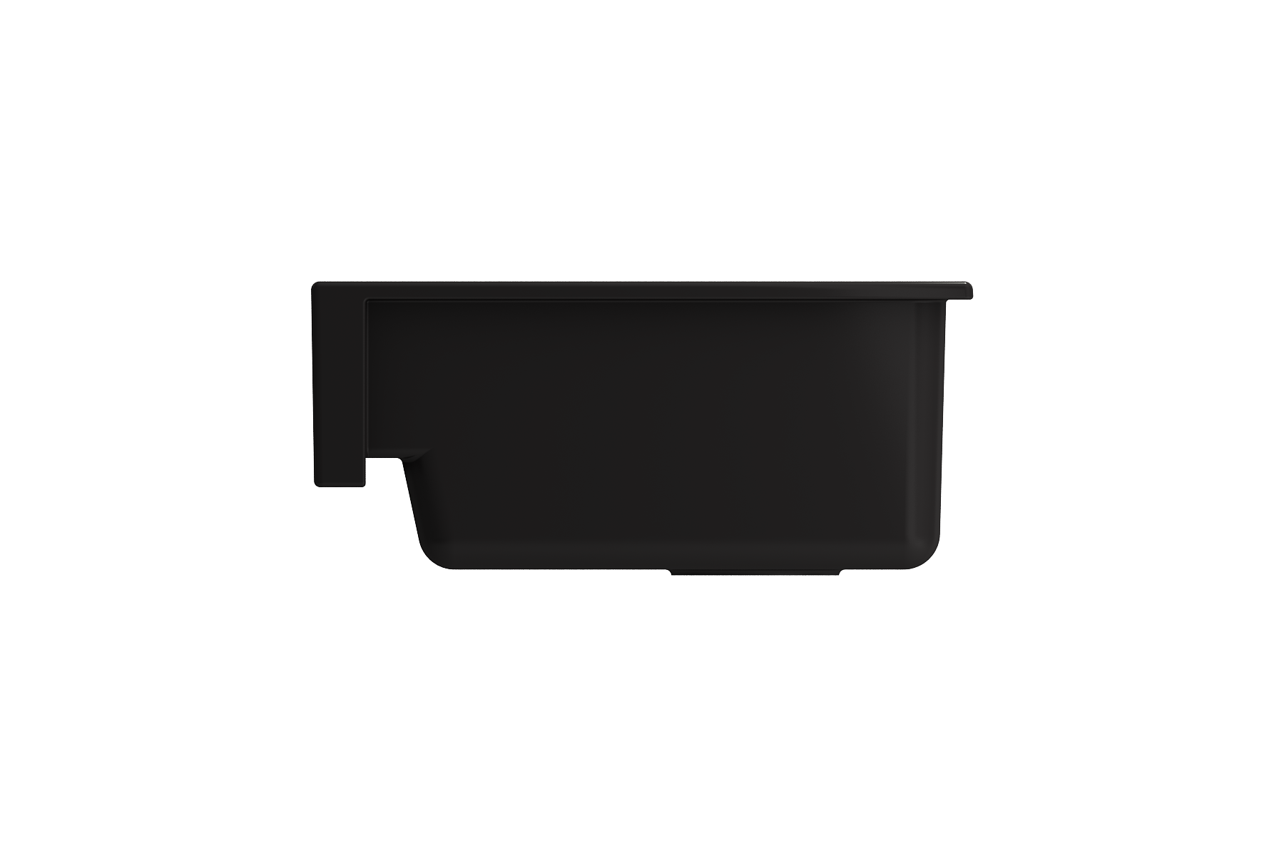 Nuova Pro Short Apron Front Dual-Mount Fireclay 34 in. Single Bowl Kitchen Sink with Protective Bottom Grid and Strainer 1551