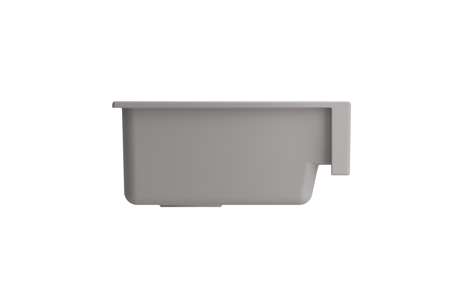 Nuova Pro Short Apron Front Dual-Mount Fireclay 34 in. Single Bowl Kitchen Sink with Protective Bottom Grid and Strainer 1551