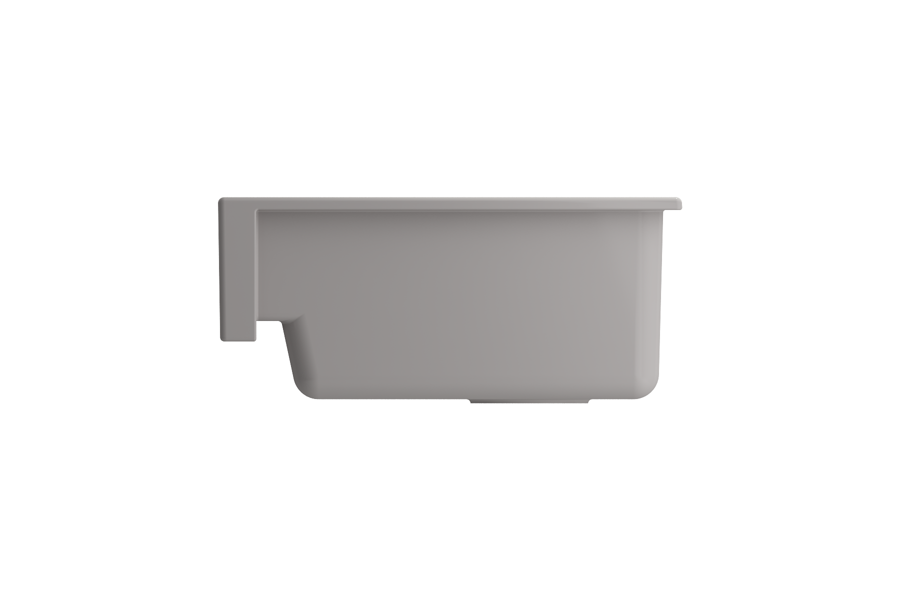 Nuova Pro Short Apron Front Dual-Mount Fireclay 34 in. Single Bowl Kitchen Sink with Protective Bottom Grid and Strainer 1551