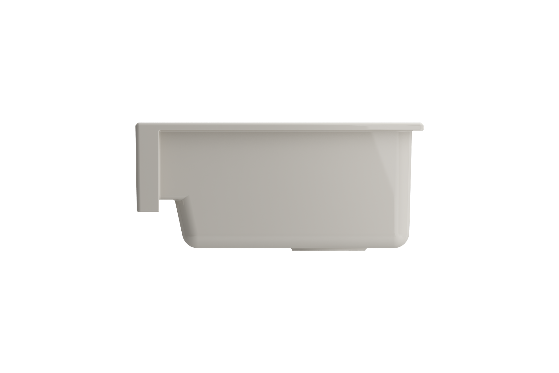 Nuova Pro Short Apron Front Dual-Mount Fireclay 34 in. Single Bowl Kitchen Sink with Protective Bottom Grid and Strainer 1551
