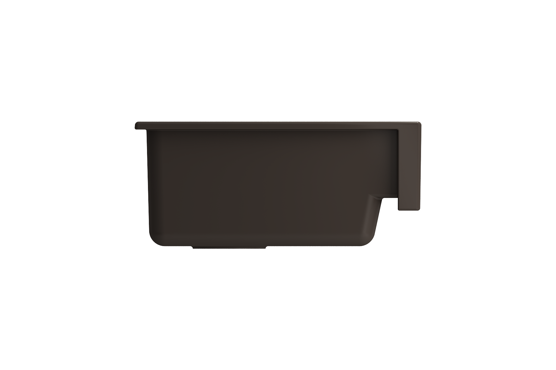 Nuova Pro Short Apron Front Dual-Mount Fireclay 34 in. Single Bowl Kitchen Sink with Protective Bottom Grid and Strainer 1551