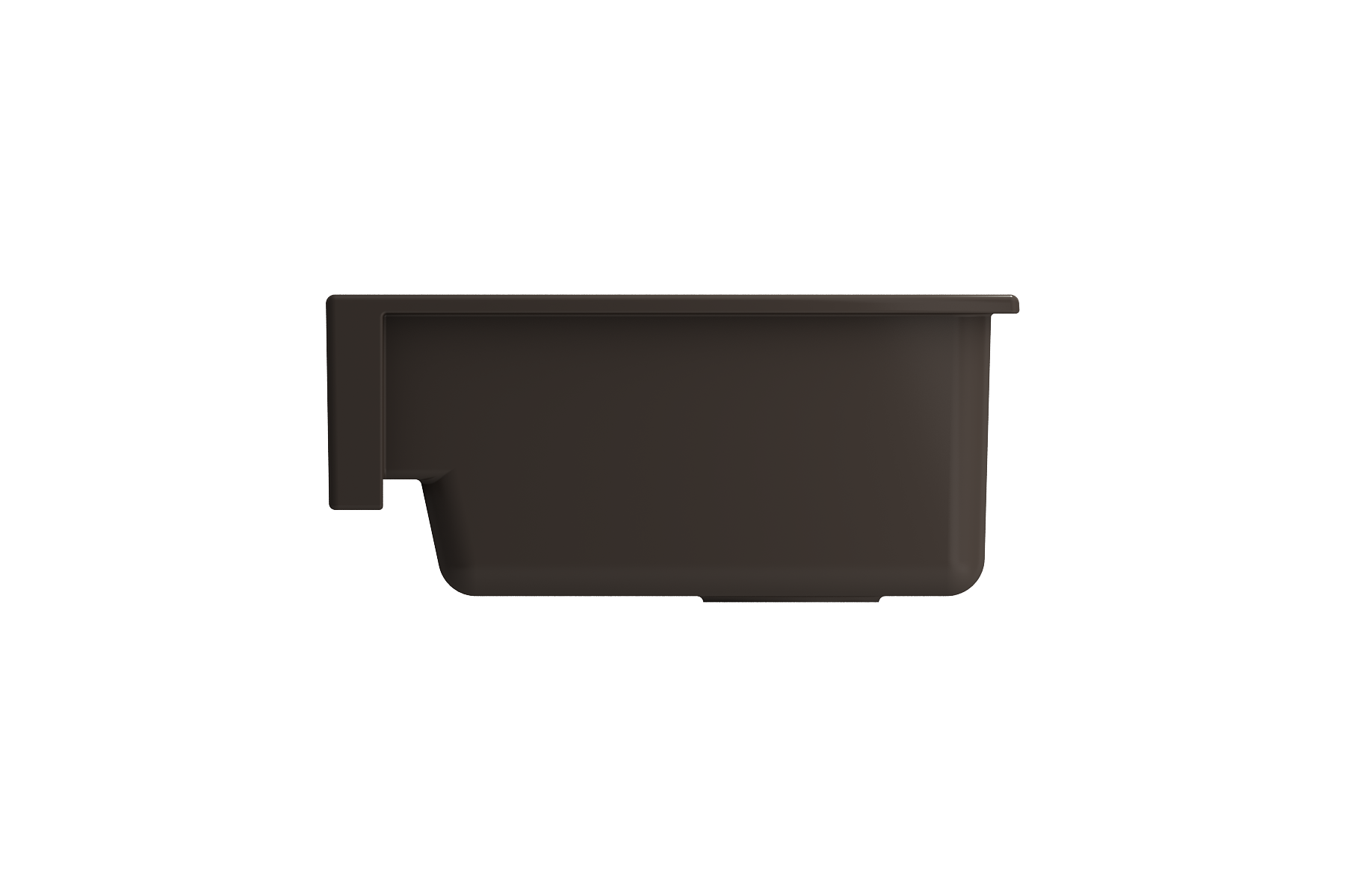Nuova Pro Short Apron Front Dual-Mount Fireclay 34 in. Single Bowl Kitchen Sink with Protective Bottom Grid and Strainer 1551
