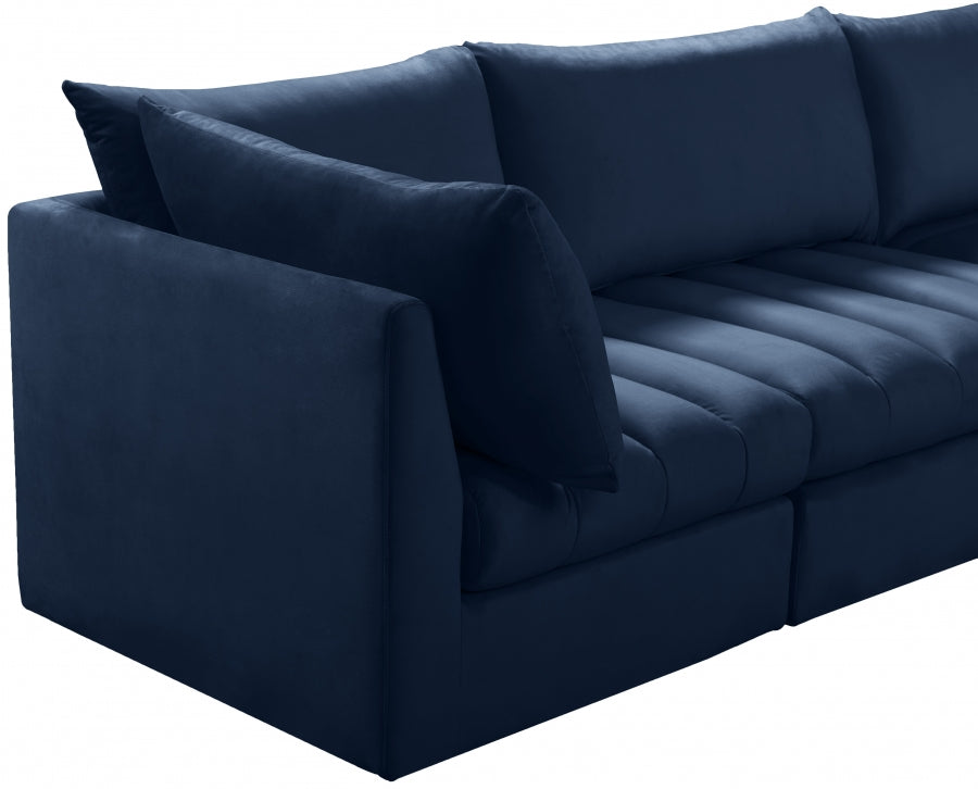 Jacob 140" Velvet Upholstered 7pc. Modular Sectional
