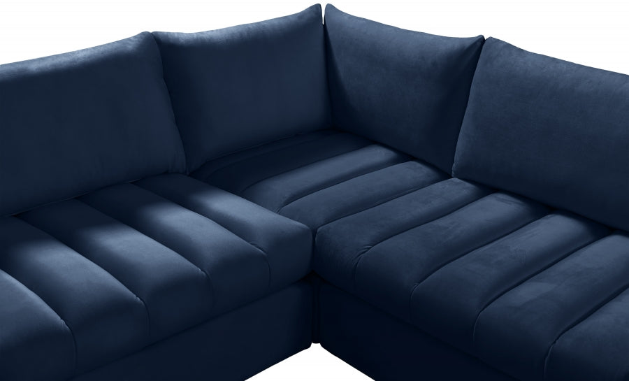 Jacob 140" Velvet Upholstered 7pc. Modular Sectional