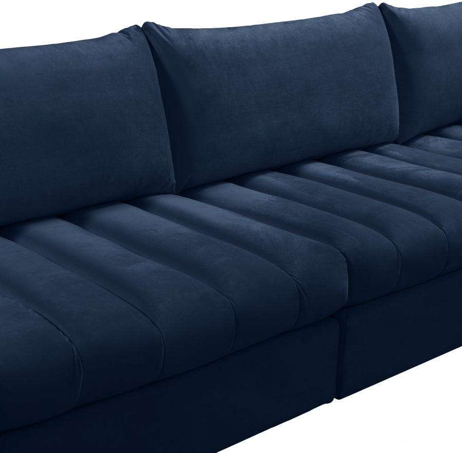 Jacob 140" Velvet Upholstered 7pc. Modular Sectional