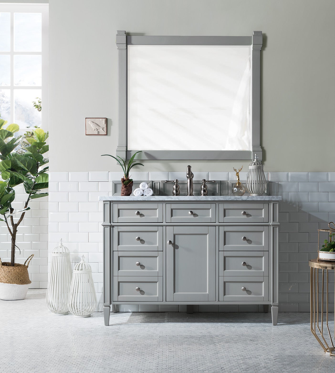James Martin Brittany 48" Single Vanity in Urban Gray with 3cm Countertop