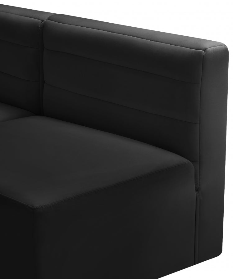 Quincy 95" Velvet Upholstered Comfort 3pc. Modular Sofa