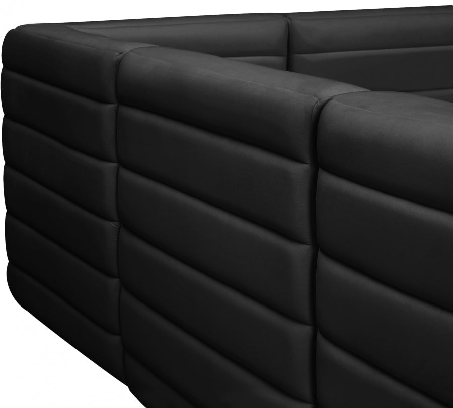Quincy 95" Velvet Upholstered Comfort 3pc. Modular Sofa