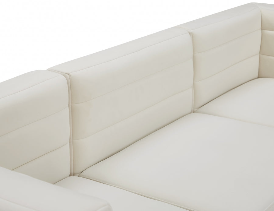 Quincy 95" Velvet Upholstered Comfort 3pc. Modular Sofa